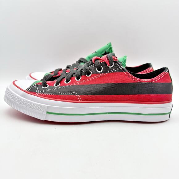 Converse Mens Chuck Taylor All Star 70 Ox Denim Tears Sneakers 9 Red Canvas NWOB - Picture 7 of 11